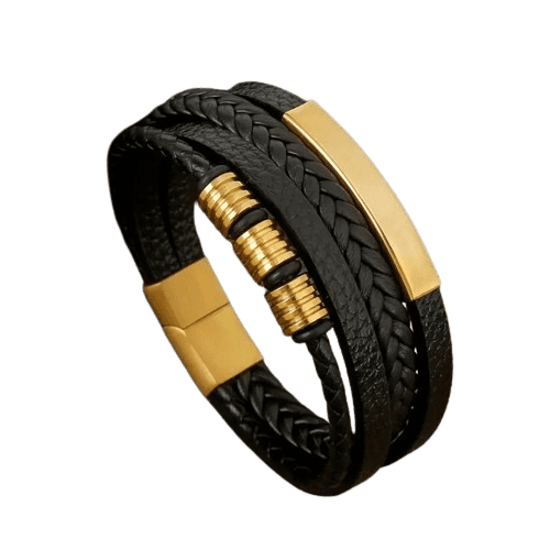 Pulseira Masculina de Couro Clássica